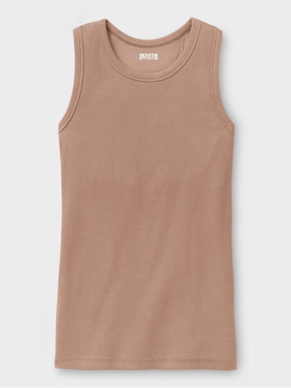 Duluth Trading No Yank Tank Top Built-In Bra Brown M